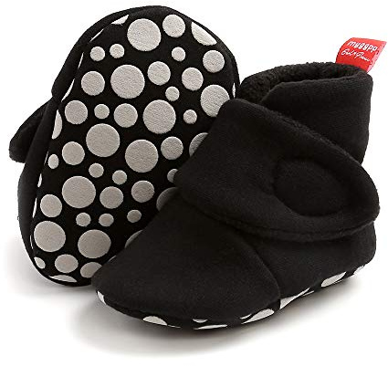 Aisprts Unisex Baby Winterschuhe,Neugeborenen Baumwoll Baby Mädchen Jungen boots Stiefel Sock mit Fleece Futter Rutschfest Wärme Babyschuhe 0-6 Monate,B3