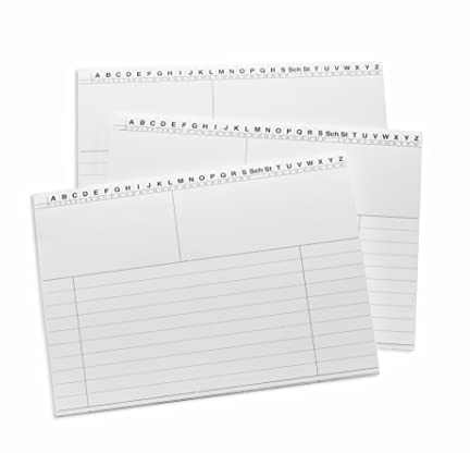 Neutrale Karteitasche ohne Adressvordruck | 1000 Stück | DIN A5+ | 190 g/m² | Patientenkartei für Praxisorganisation | weiße Karteimappen aus Spezialkarton | 5 mm Überhöhe | Alphabetleiste