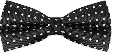 Allegra K Herren Polka Dots Vorgebundene Classic Design Bowtie Fliegen Schwarz Weiß One Size