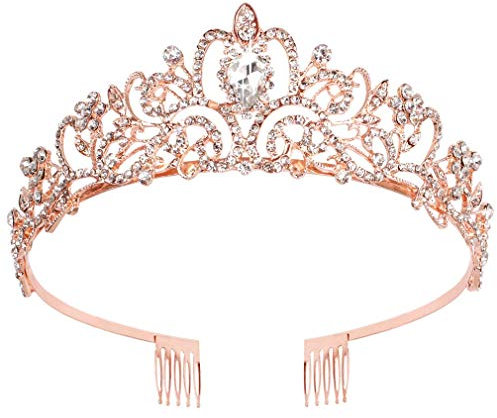 Tiara Kristallkrone für Bridal, Prinzessin Diadem Hochzeit Tiara Crown für Hochzeit Abschlussbälle Proms Festzüge Parties Geburtstag