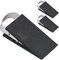 Relaxdays Türkeil 3er Set, Türstopper für Boden, Gummi, Edelstahl, rutschfest, HBT: 3 x 5 x 11,5 cm, schwarz/Silber