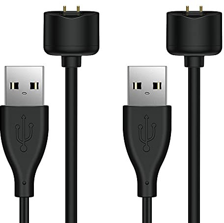 TUSITA [2 Pièces 1M Magnétique Chargeur Compatible avec Xiaomi Mi Band 5 6 7, Amazfit Band 5 - Câble de Chargement USB 3,3ft 100cm - Accessoires pour Fitness Tracker