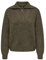 ONLY Damen Strickpullover mit Reißverschluss | Stehkragen Knitted Sweater | Half Zip Troyer ONLBAKER, Farben:Dunkelbraun, Größe:S