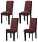 mafudoxi Stuhlhussen 4er Set, Stretch Abnehmbare Waschbar Stuhlbezug, Stretch Stuhlhusse mit Gummiband, für Hotel, Bankett, Restaurant, Haus, Party, Hochzeit(Brown, 4Stück)