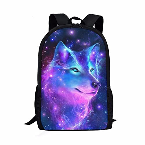 HELLHERO Kinder Rucksäcke für Girsl Jungen Schultaschen Grundschule Büchertasche, wolf, Medium