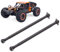 2 Stücke RC Hintere Antriebswelle,Stahl Schwarz RC Spielzeugauto Zubehörteile für ZD Racing 10 7191 1/10 RC Geländewagen