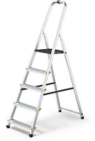 MOWA Escabeau professionnel en aluminium 5 marches