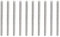 Rebower Totalmente Roscado Varilla 304 Inoxidable Acero Perno Prisionero Barra, [para Abrazaderas U Pernos] - M3 x 60mm Macho Roscado 0,5mm Paso/Plateado/Paquetes de 10