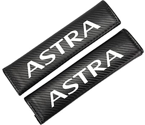 EAGLEG 2 Stück Auto Kohlefaser Gurtpolster, für Op-EL Astra, Weiches Bequem Langlebig Sicherheitsgurt Schulterpolster Komfort Schulterschutz Innen Styling Zubehör,Black