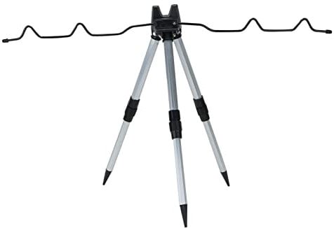 Trintion Fishing Rod Support Sea Fishing Tripod Stand Fishing Rod Stand Portable Fishing Rod Telescopic Dock Fishing Tackle Fishing Rod Holder for Sea Beach Shore Pier Tackle