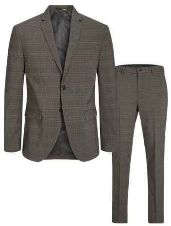 JACK & JONES Herren Jprfranco Check Suit Sn Anzug, Falcon/Checks:super Slim Fit, 52