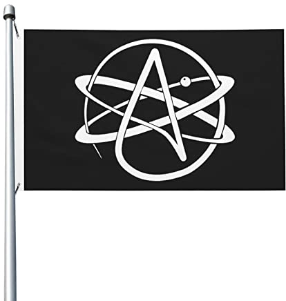 Flagge mit atheistischem Symbol, 90 x 150 cm, Außen tion, Banner, Hofflagge mit Ösen