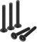 sourcing map Flanged Button Head Socket Cap Screws, 50pcs M3x30mm 304 Stainless Steel Black Oxide Socket Drive Fasteners Bolts, Fully Thread Machine Screws