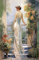 Zita´s Creative Reispapier A4 - Lady on Balcony. Motiv-Strohseide, Strohseidenpapier, Decoupage Papier