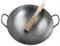 Traditioneller Wok aus handgehämmertem Karbonstahl mit Hilfsgriff aus Stahl, 43 cm (50 cm)