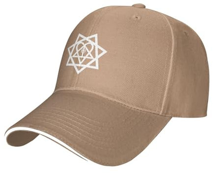 KWQDOZF Heartagram Unisex Casquette-Mütze, verstellbar, modisch, Sport, Totenkopf-Kappe, Baseballkappen, Schwarz