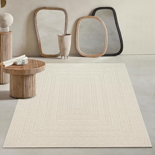 Mia´s Teppiche Soil - wetterfester In- und Outdoor Teppich im Natürlichem Jute-Look, wetterfest, geeignet für Terrasse und Garten, ca. 80 x 250 cm