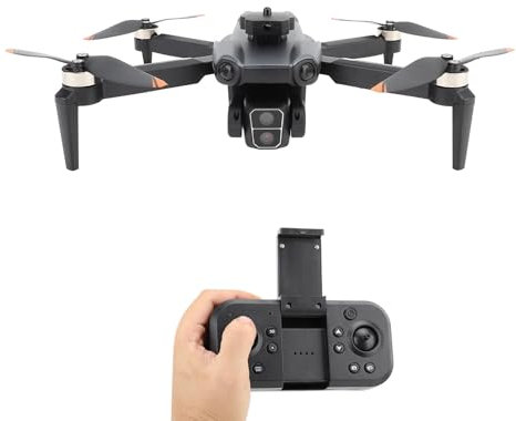 Drone RC, Cámara Dual 4K, Zoom 50x, Evitación de Obstáculos en 4 Lados, Posicionamiento de Flujo óptico Flotante, Control Remoto WiFi, Cuadricóptero con Detección de Gravedad con
