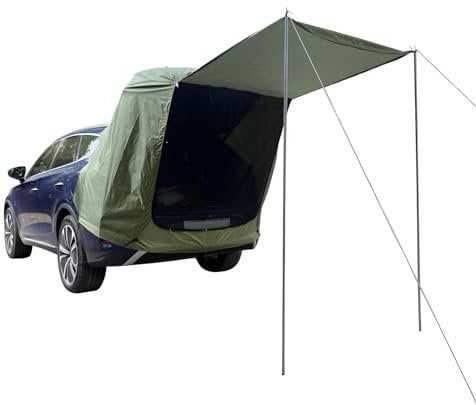 DRYFAL Auto-Heckklappenzelt für Tesla Model-3 Model 3 2017-2020- Sonnen- und winddichtes, universelles Heckklappen-Auto-Campingzelt, Outdoor-Ausflug