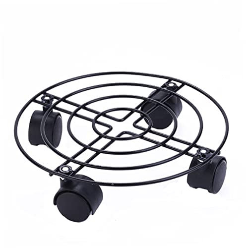 Plant Caddy Wheel Planter Flower Pot Mover Iron Stand Trolley on Rollers Heavy Duty for Indoor Outdoor Garden 35cm Flower Pot Base