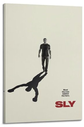 Krem Sly Poster, Wandkunst, Leinwand, Geschenk für Freunde, Schlafzimmer, Wohnzimmer, Dekoration, moderne Ästhetik, 30 x 45 cm, Rahmenstil