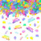 GoldRock Glitzer Happy Birthday Konfetti Tischdeko, Bunt Groß, 100× Regenbogenfarben Streudeko, Luftschlangen, Geburtstagsdeko Tisch Mann Frau