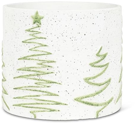 Abbott Collection Zickzack-Baum-Zement-Pflanzgefäß, groß (20,3 cm Öffnung)