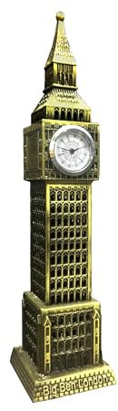 Big Ben Modell mit Uhr – Ds. Markanter Stil Metallic Big Ben Tower Dekoration Statue – London Souvenir Geschenk