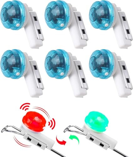 Bissanzeiger Angeln | Bissanzeiger Mit LED Light Strike | Elektronische Bissanzeige Mit Bewegungssensor | Angelzubehör Led Posen Angeln Mit Bissanzeiger Für Nachtangeln Oder Meeresangeln (6stk)