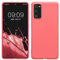 kwmobile Hülle kompatibel mit Samsung Galaxy S20 FE Hülle - weiches TPU Silikon Case - Cover geeignet für kabelloses Laden - Neon Koralle