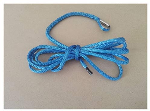 Synthetisches Windenseil-Set, Blau 3/16 * 10ft ATV Pflugseil, Synthetisches Windenkabel, Synthetisches Schneepflug Hubseil für Geländewagen, LKW, SUV, ATV, UTV