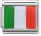 2Burned Italian Charm Flag for 9 mm Bracelets Stainless Steel (Ireland)
