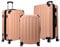 3er Kofferset - Robuste ABS- Hartschalenkoffer, TSA-Zahlenschloss, erweiterbare Kapazität - in M, L, XL - Eckenschutz, 360° drehbare, leise Doppelräder & Teleskopgriff, Handgepäcktauglich & stapelbar