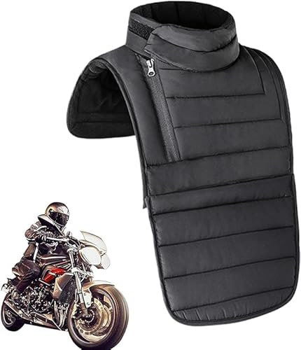 Motorcycle Chest Neck Warmer, Motorbike Neck Warmers Windproof, Waterproof Breathable Neck Gaiter For Winter Outdoor Cycling Motorcycle,Fishing, Hiking, Running Black