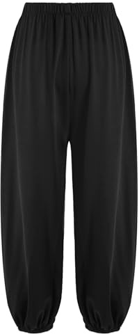 Runhomal Tai Chi Pantalon Kung Fu Garçon Fille Enfant Pantalon de Sport Wing Chun Léger