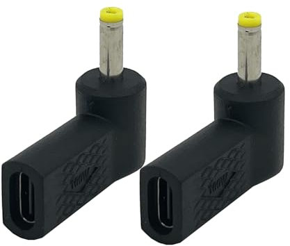 USB Type C to DC Adapter 4.0 x 1.7mm, 100W 20V PD USB C Female to DC Male for Laptop, IP Camera, LED Lights, Printers, Routers, Sensors,CCTV Wireless Camera Series 2Pack