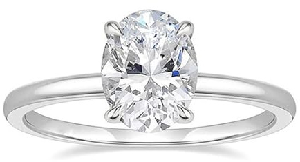 Wycian Verlobungsringe Ring Moissanite Damen 9K Au375 8X10mm Ovale Form Moissanit Größe 49 (15.6) Vorsteckring für Damen Beliebt Schmuck Geschenk