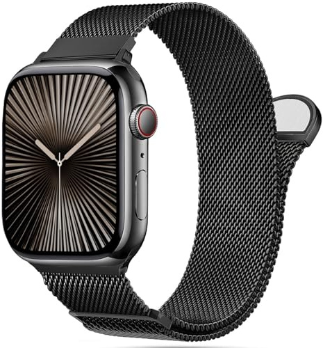 ORRLBB Ersatzarmband Kompatibel mit Apple Watch Armband 46mm 45mm 44mm 49mm Damen Herren, Einstellbar Magnetische Metall Armbänder für iWatch Series 11 10 9 8 7 6 5 4 3 SE Ultra 3 2 1