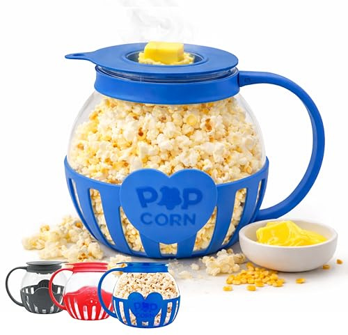 Netrox Macchina Popcorn da Microonde con Ciotola Lavabile, 3 L