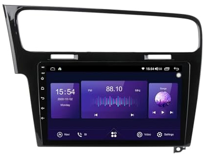 Navigatore Auto Navigazione Gps 2 Din per VW Volkswagen Golf 7 2013-2017 Car Radio Bluetooth/Wifi Car Stereo, Controllo Del Volante, Fm Controller Volante, 4 Nucleo 4G+64G