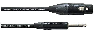CORDIAL - Audiokabel XLR Stecker/symmetrische Klinke 10 m, ECL CPM10FV