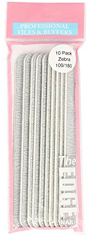 The Edge Zebra 100/180 Grit Nail File (10 Pack)