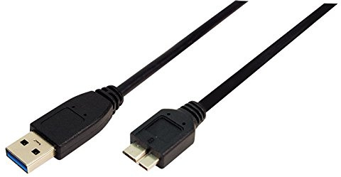 BIGtec 1m USB 3.0 Micro Kabel Anschlußkabel Datenkabel Verbindungskabel A Stecker - Micro B Stecker Datenübertragung bis zu 5 GBit/s schwarz
