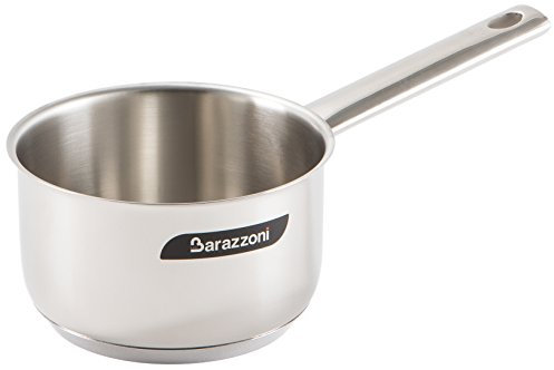 Barazzoni Chef Line Casseruola manico lungo, Acciaio inox 18/10, Diametro cm 16, Litri 1.5. Made in Italy.