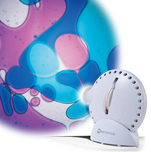Mathmos Space Projektor in Weiß mit Lavalampen Effekt Violett/Blau
