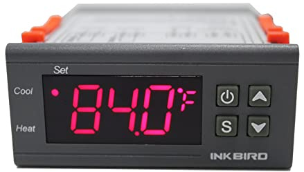 Inkbird Dual Stage DV 12V Digital Temperature Controller Fahrenheit Thermostat Heating and Cooling for Homebrewing Brew Fermenter Fridge Incubator Greenhouse