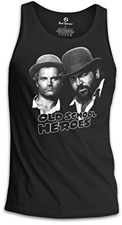 Bud Spencer® Herren Old School Heroes Tanktop/Muscle Shirt (schwarz) (M)