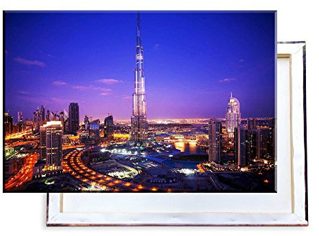 Unified Distribution Burj Khalifa Tower Dubai - 100x70 cm - Bilder & Kunstdrucke fertig auf Leinwand aufgespannt und in erstklassiger Druckqualität