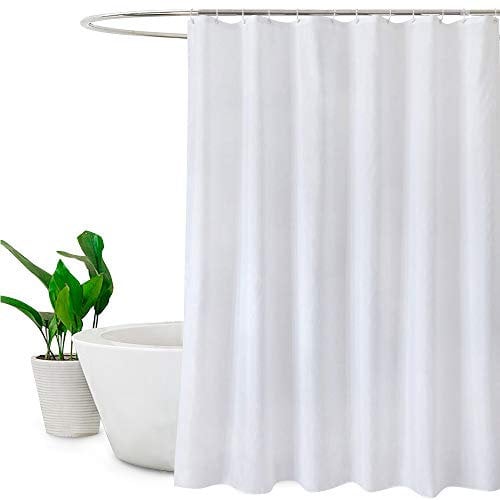Extra Long Shower Curtains 180 x 210cm drop/72x 84,Mildew Resistant Bathroom Curtain Shower Water Repellant,White
