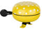 URBAN ZWEIRAD Fahrradklingel/Fahrrad Glocke Big Mama (groß), Klingel für Hollandrad oder Damenfahrrad (gelb mit Polka Dots)